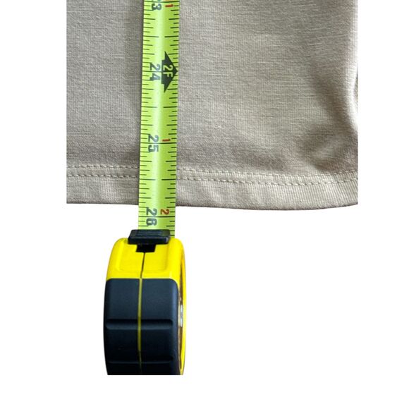 Chico’s Striped Cowl Neck Pullover Top | Size 2 | Tan & White - Picture 10 of 11